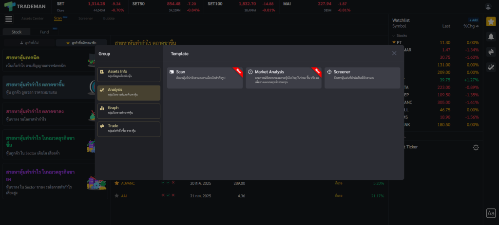 Scan บน Trademan